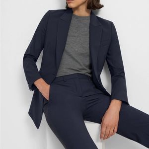 Navy Theory Wool Blazer